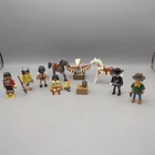 Vintage Playmobil Western Sheriff’s Lot Indians Horses Totem Pole Fire