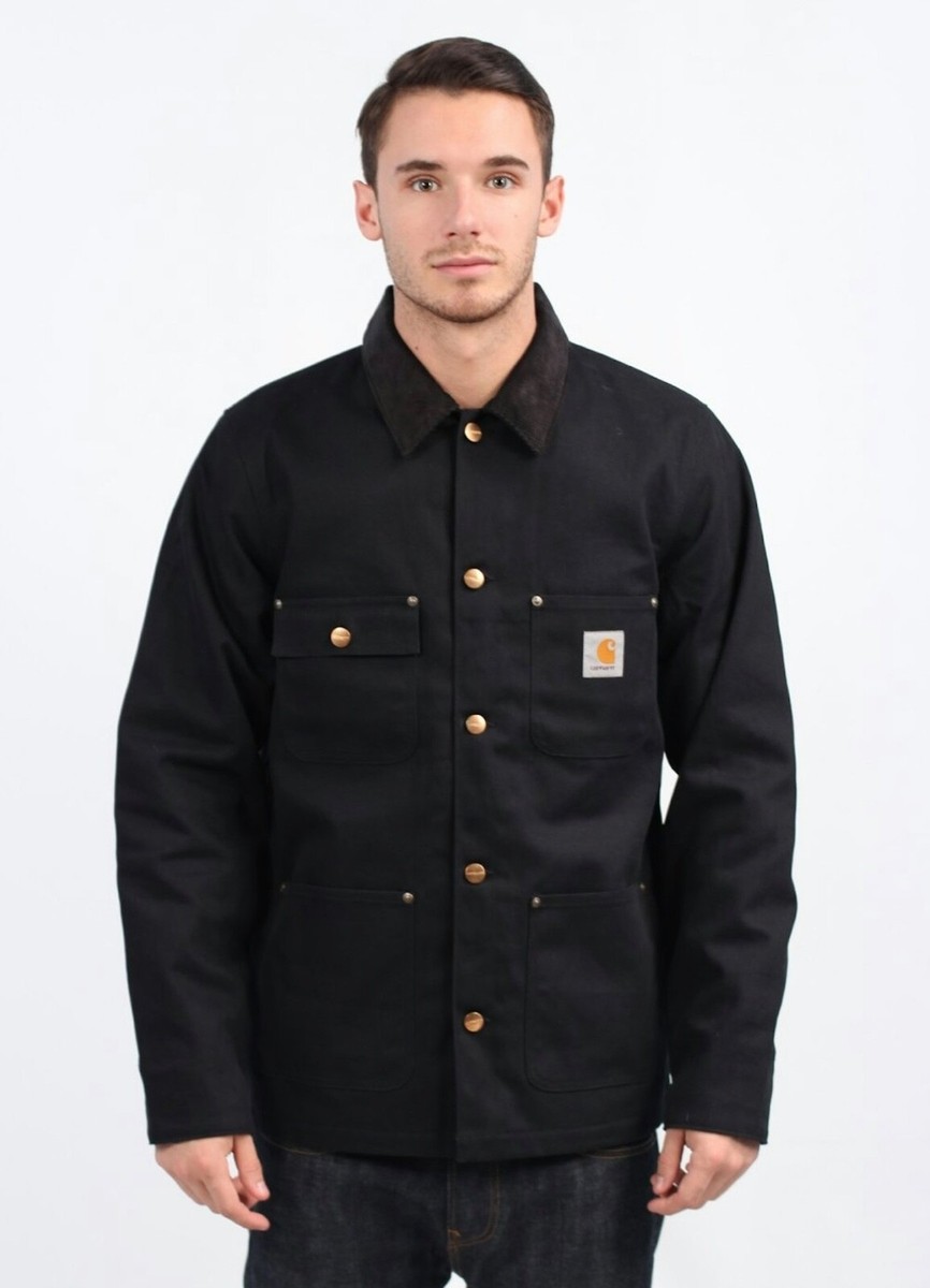Carhartt ブラックジャケット C01 BLK Carhartt Mens Jacket Vintage Blanket Lined Chore C01BLK Made