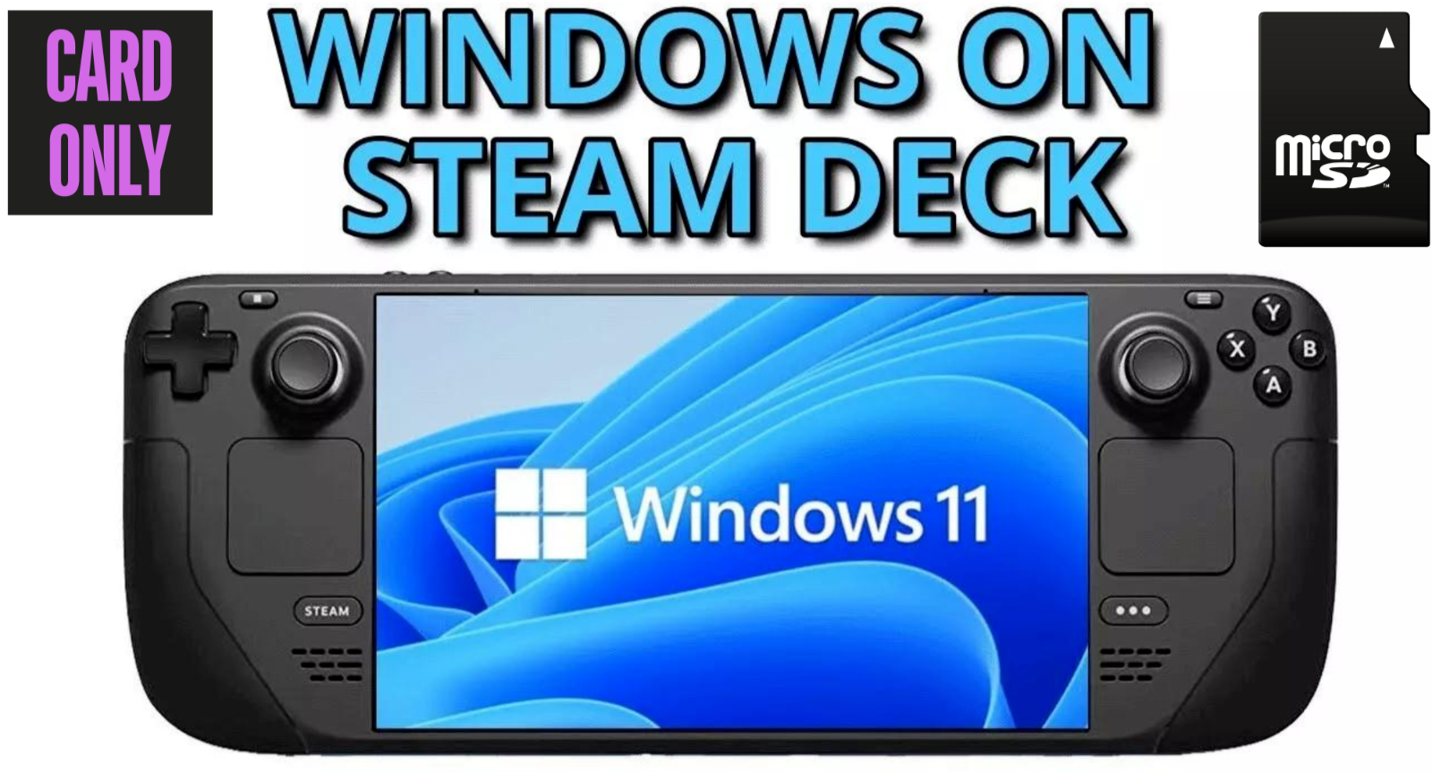 Steam Deck Windows 11 512GB Micro SD Plug And Play (Not Activated 