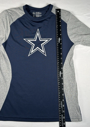 Dallas Cowboys Authentic Blue Gray Long Sleeve T Shirt Logo Size Youth M 12-14 - Picture 5 of 9