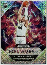 2021-22 Prizm Draft Mojo 24/25 Fireworks #6 Corey Kispert (RC) Number Match!!