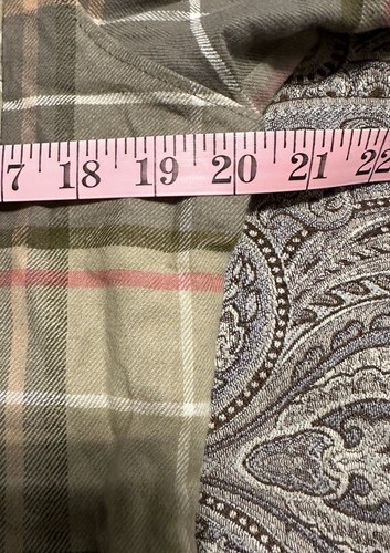 Columbia Button Up Shirt Womens Size S Green Plaid Flannel Outdoors Roll Tab - Picture 8 of 8