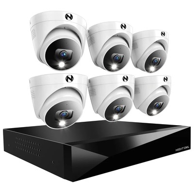 Night Owl 2-Way Audio 12-CH DVR Security System, 1TB 6 Cameras C-FT4D-81-6LDM