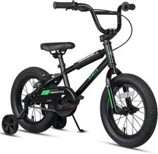 cubsala 14 Inch Kids Bike BMX Style Bicycle with Training Wheels Coaster Brak...