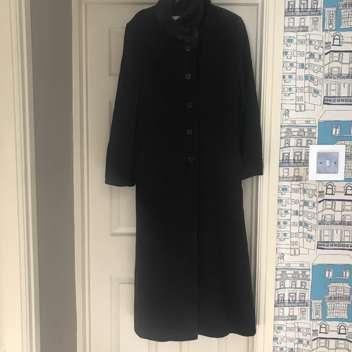 DUNKELBRAUNER 80% LANGER WOLLMANTEL - GR. 16 - VON MILO COATS - IN SEHR GUTEM ZUSTAND