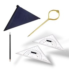 TRIANGULAR SET BOAT ARCHITECT ARCHITECTURAL STATIONERY NAVIGATION COMPASS COURSE