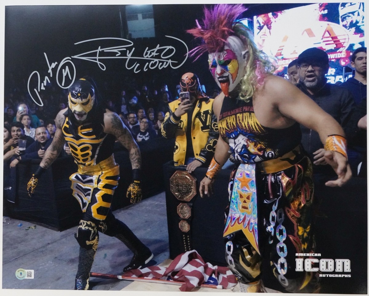 Psycho Clown Penta Pentagon Jr. Signed 16x20 Photo BAS COA WWE