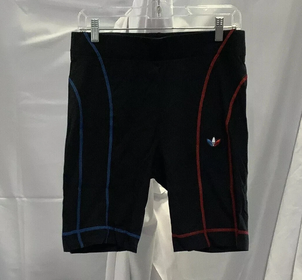 Collant corto Adidas donna vita piatta davanti elastico orlo dritto nero taglia S