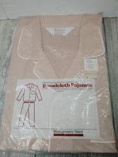 VINTAGE Montgomery Ward Men's ROSE 50/50 Pajamas Size M 37-40 L-SLEEVE