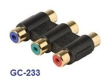 3 RCA Female to Female RGB Component Coupler  GC-233   