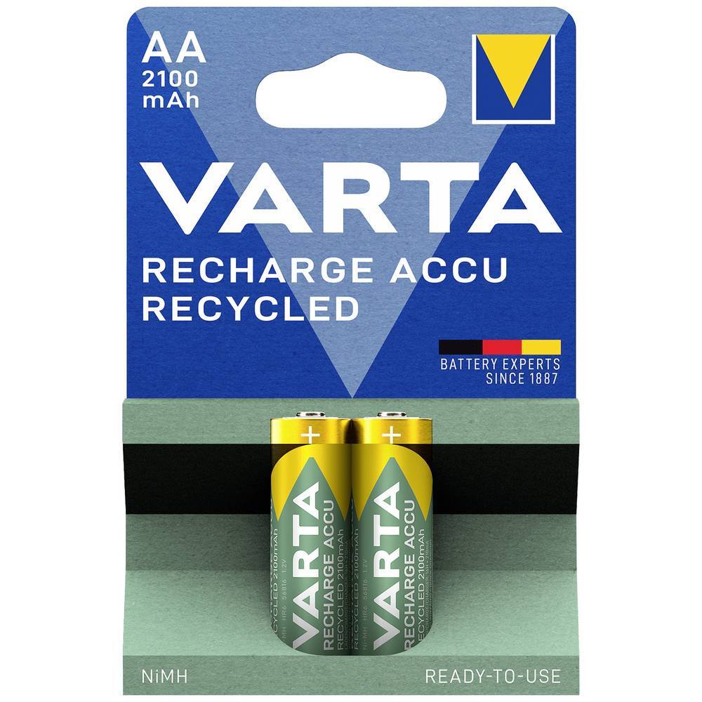 Thumbnail - 2er Multipack Varta Rech.ac.recyc.aa2100mah Bli2 Mignon (aa)-akku Nimh