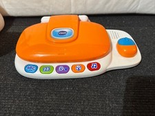Vtech Tote and Go Laptop Preschool Learning System Orange White Tested  Works 