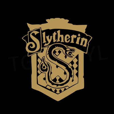 Harry Potter Slytherin Schlange Sticker – Glänzend Weiß, 10x10 Cm, Vinyl Aufkleber