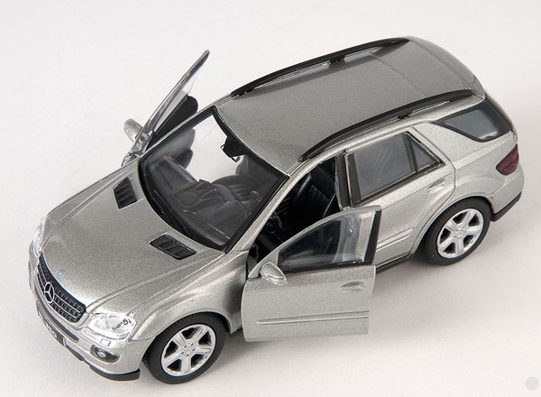 Blitz Versand Mercedes Ml 350 Silber / Silver Welly Modell Auto 1:34-39 Neu Ovp-image