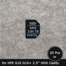 20pcs of P49736 3.84TB SAS SSD caddy label sticker for HP G10 G11 2.5'' tray