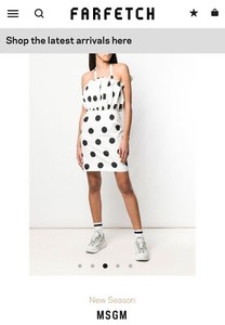 msgm polka dot dress