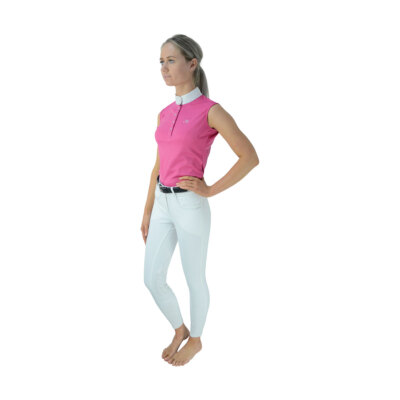 Hy Equestrian HyFashion Damen Sophia ärmelloses Showshirt blau/rosa/weiß/marineblau