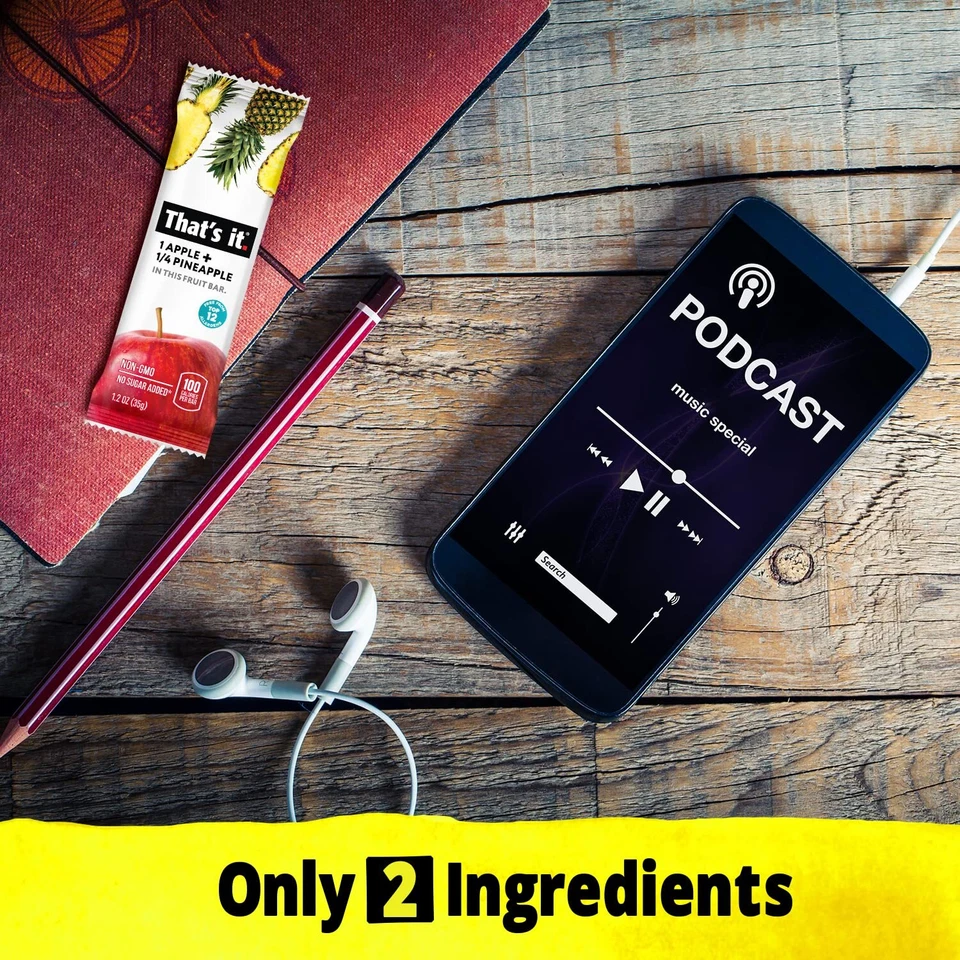 Barra de frutas That`S It manzana y piña 1,2 OZ paquete de 4 Foto 3 de 4