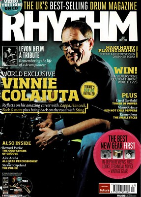 RHYTHM UK's BEST SELLING DRUM MAGAZINE JULY 2012 VINNIE