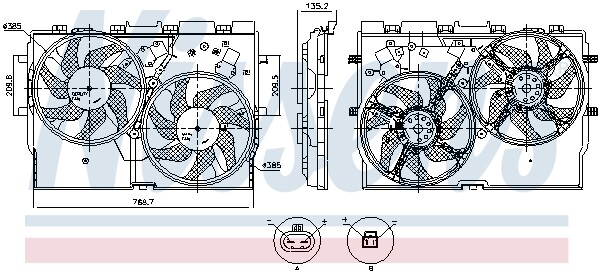 850115 NISSENS Fan, radiator for CITROËN,PEUGEOT