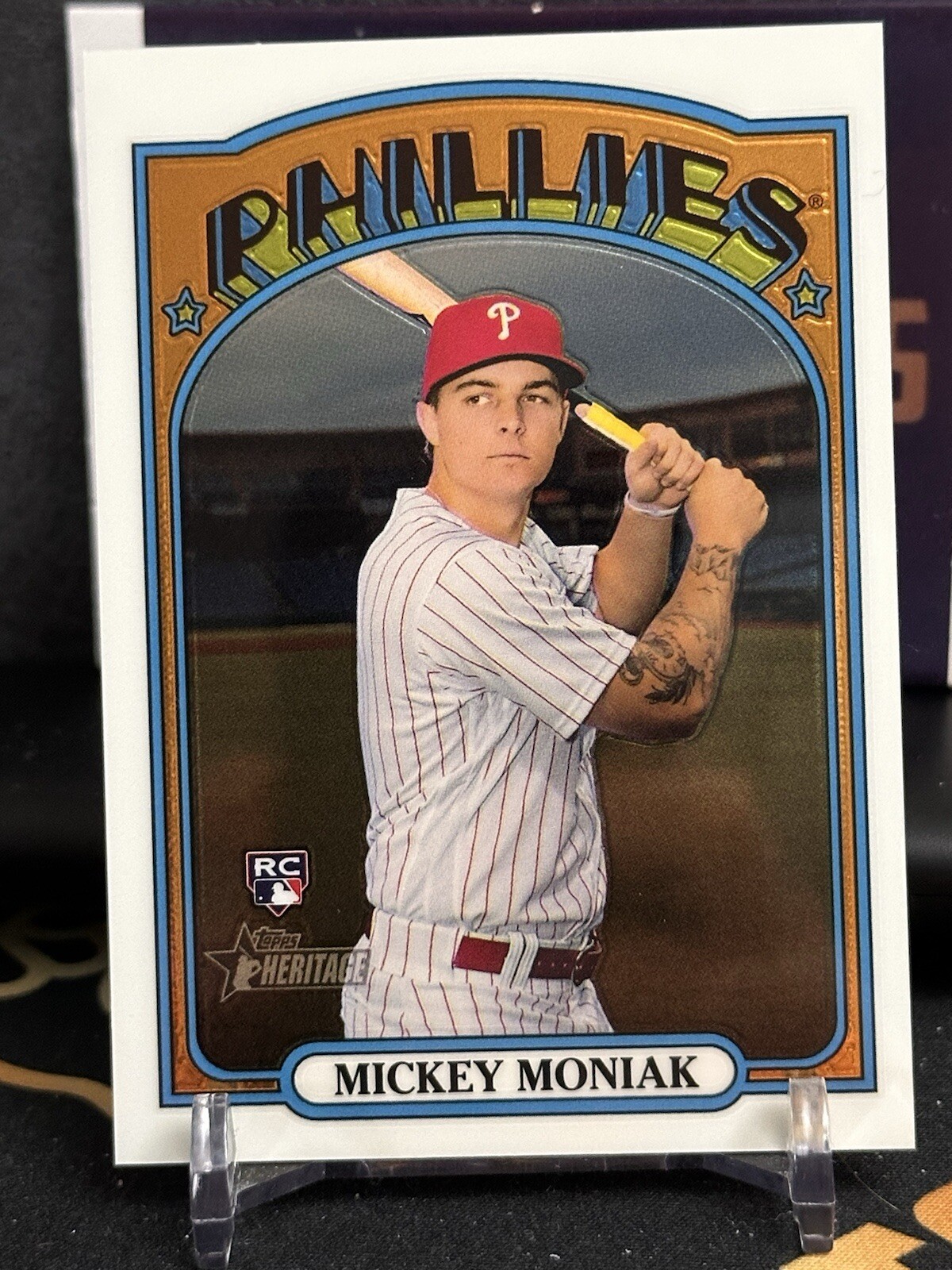 2021 Topps Heritage Chrome Mickey Moniak Rookie /999 Philadelphia Phillies #653