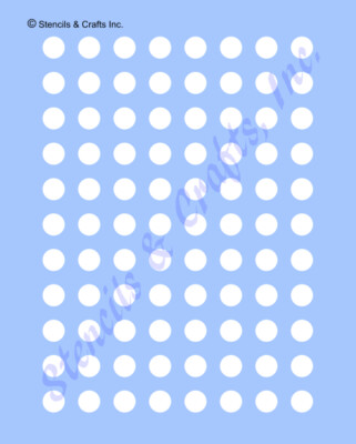 1/2'' POLKA DOTS STENCIL TEMPLATE CIRCLES ART DOT CRAFT PAINT TEMPLATE NEW 8''x10''