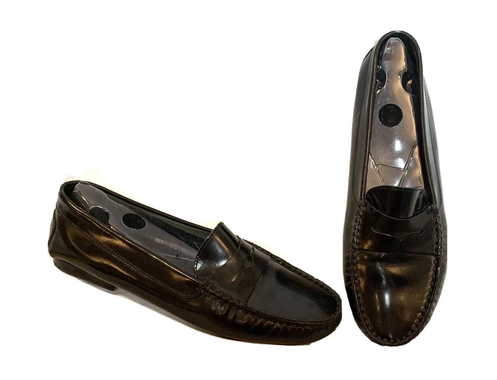 TOD’S Mocassini mocassini Tod's in pelle nera fatti a mano mocassini da guida 41 1 2 US 9 5