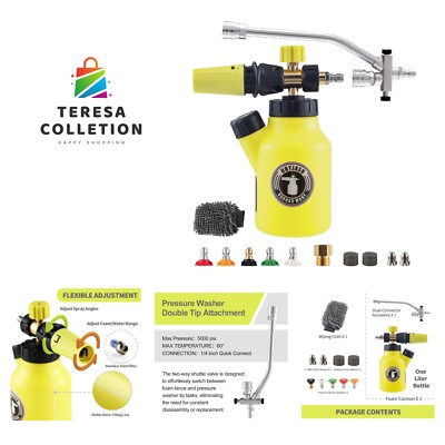 #ad Foam Cannon with Foam Cannon Dual Connector Pressure Washer Accessory for Ca... $51.99