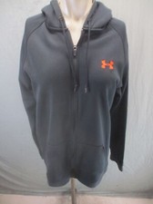 Under Armour COLD GEAR Size M Men BLK Full Zip Pocket Fleece Athletic Jacket 305