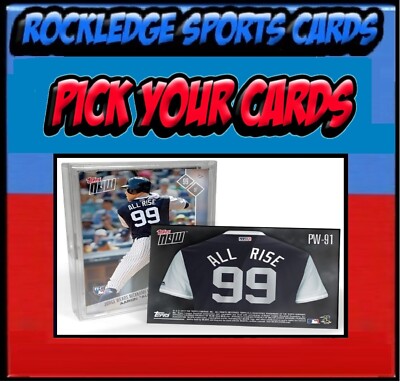 2017 Topps Now Players Weekend Singles and Bonus Cards (Pick Your Cards)