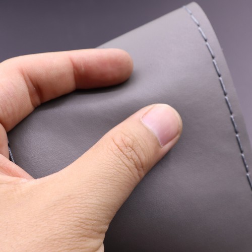 Universal DIY Grey Leather Car Steering Wheel Cover Case Needles&Thread - Picture 3 of 12