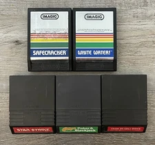 5 IMAGIC Intellivision Games, White Water, Star Strike, Tron Deadly Discs, +2