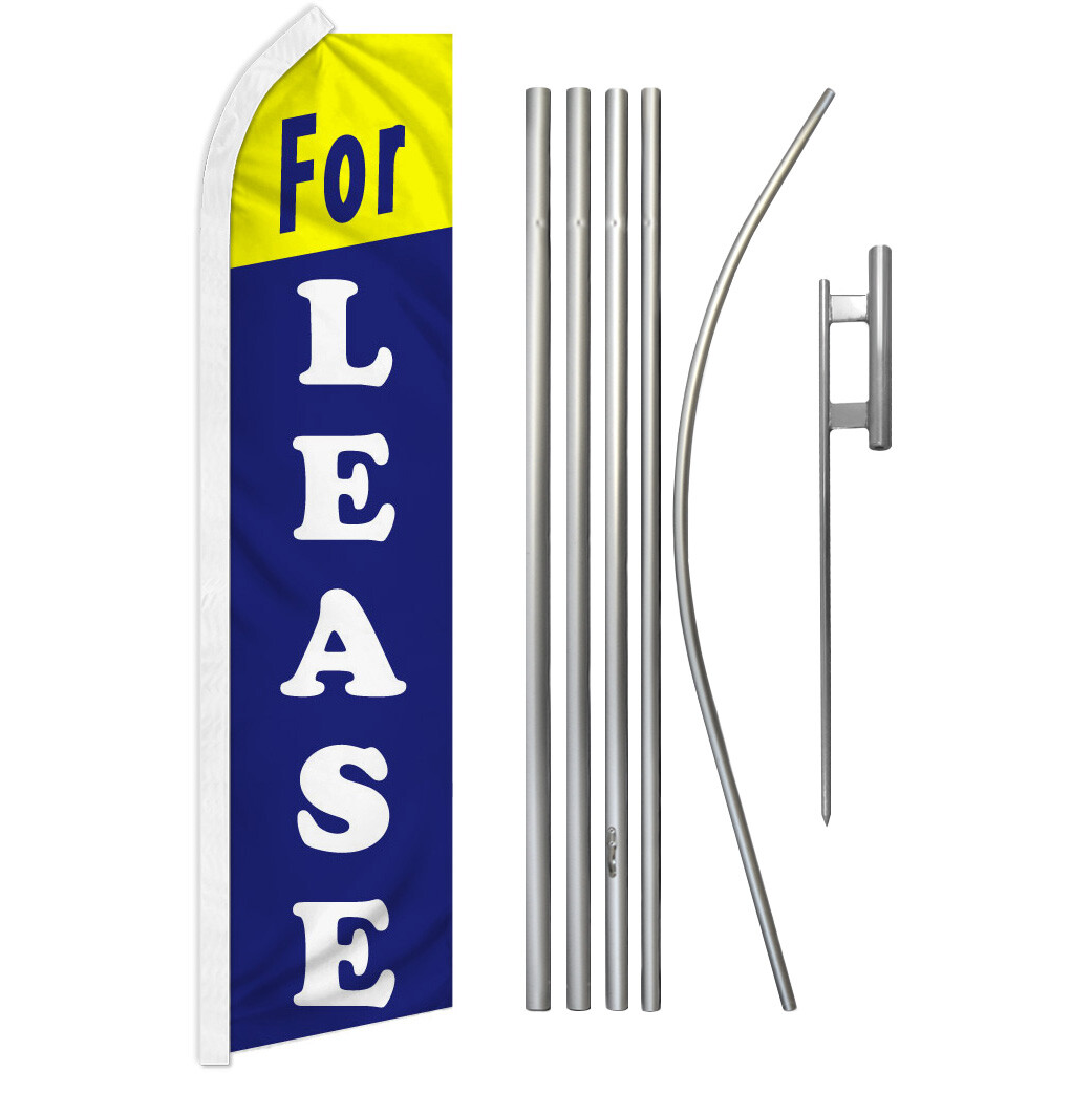 For Lease Swooper Flutter Feather Advertising Flag Kit Real Estate ...