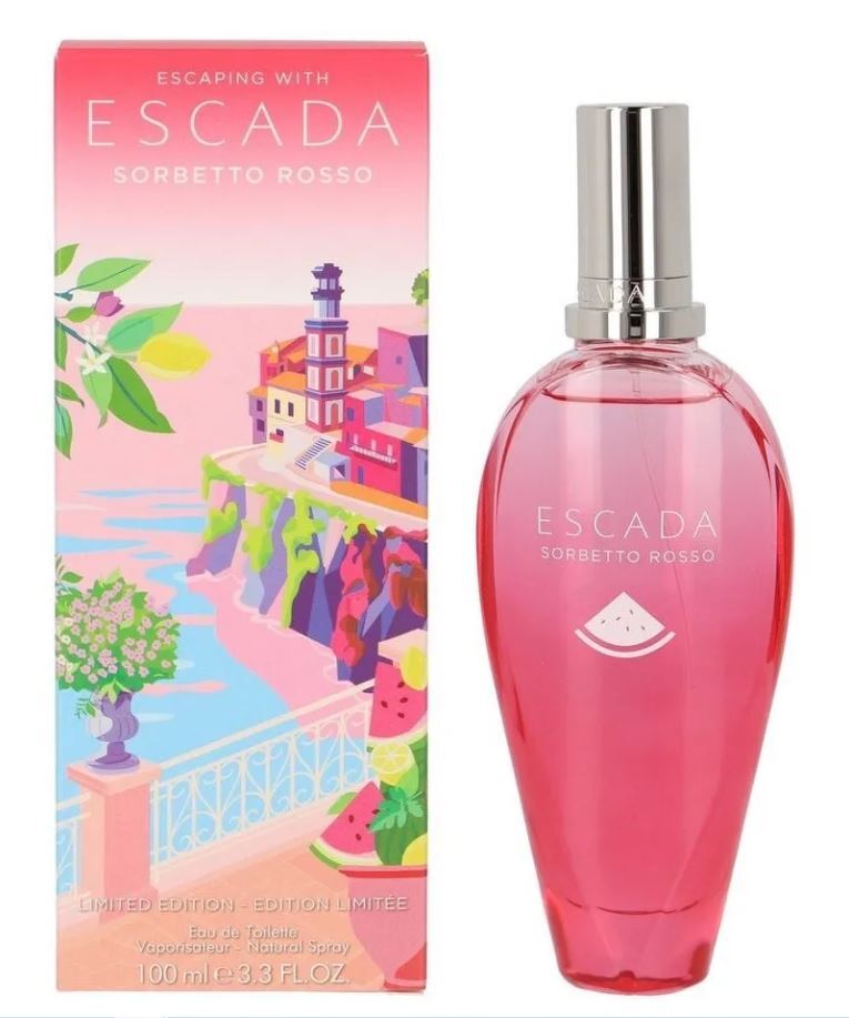 Escada Sorbetto Rosso Eau De Toilette Spray (Limited Edition) By Escada - 3.3 oz Escada Sorbetto Rosso Eau De Toilette Spray (Limited Edition) By Escada - 3.3 oz