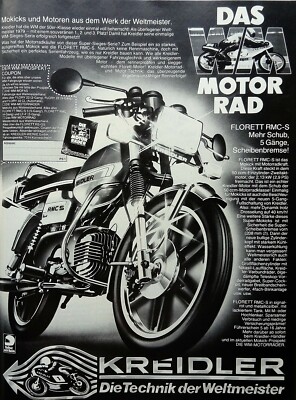 Kreidler Florett Mokick RMC-S Advertising 1980