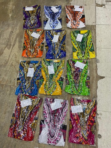 Girls Dashiki 100% Cotton Wholesale Different Colors African Young Girls Dashiki - Imagen 13 de 16