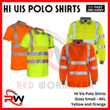 Hi Vis Polo Shirt Reflective Long Sleeve Short Sleeve Safety Collar Top