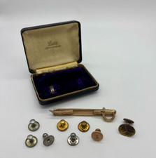 Lot of Vintage Tuxedo Studs and Tie Pin with Case