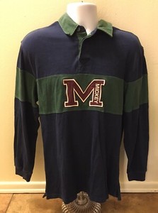 Vintage Disney Rugby Shirt Mickey Mouse Blue Green Long Sleeve Men Rugby Shirt Mickey Mouse Blue Green