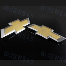 Front Grill & Tailgate Bowtie Emblems For 2016-18 Chevy Chevrolet Silverado 1500