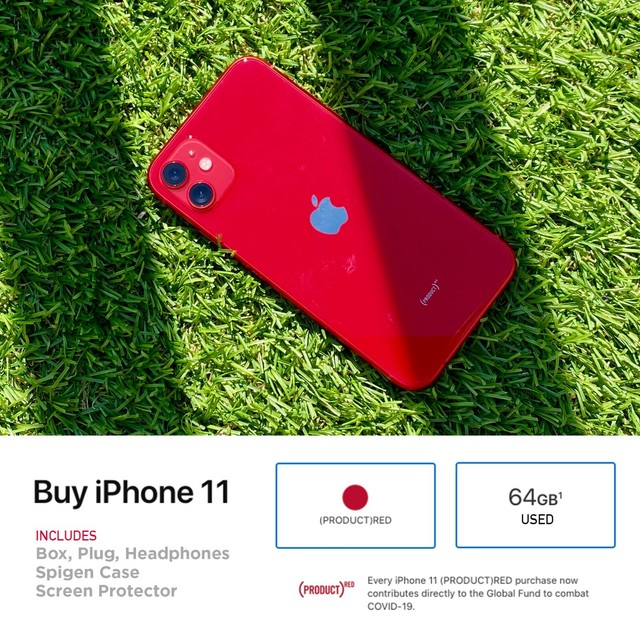 Apple iPhone 11 (PRODUCT)RED 64GB (Unlocked) A2221 (CDMA + GSM) for
