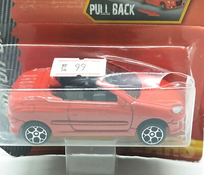 Majorette Peugeot 206 Red Pull Back - Wheel 5Y 1:53 (3