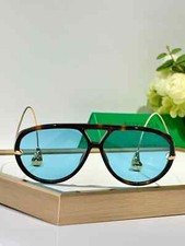 Bottega Veneta BV1273S Unisex Women's Sunglasses Havana Frame Blue Lens 63MM