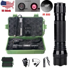 10W 850nm IR Torch Night Vision Infrared Light Hunting LED Zoomable Flashlight