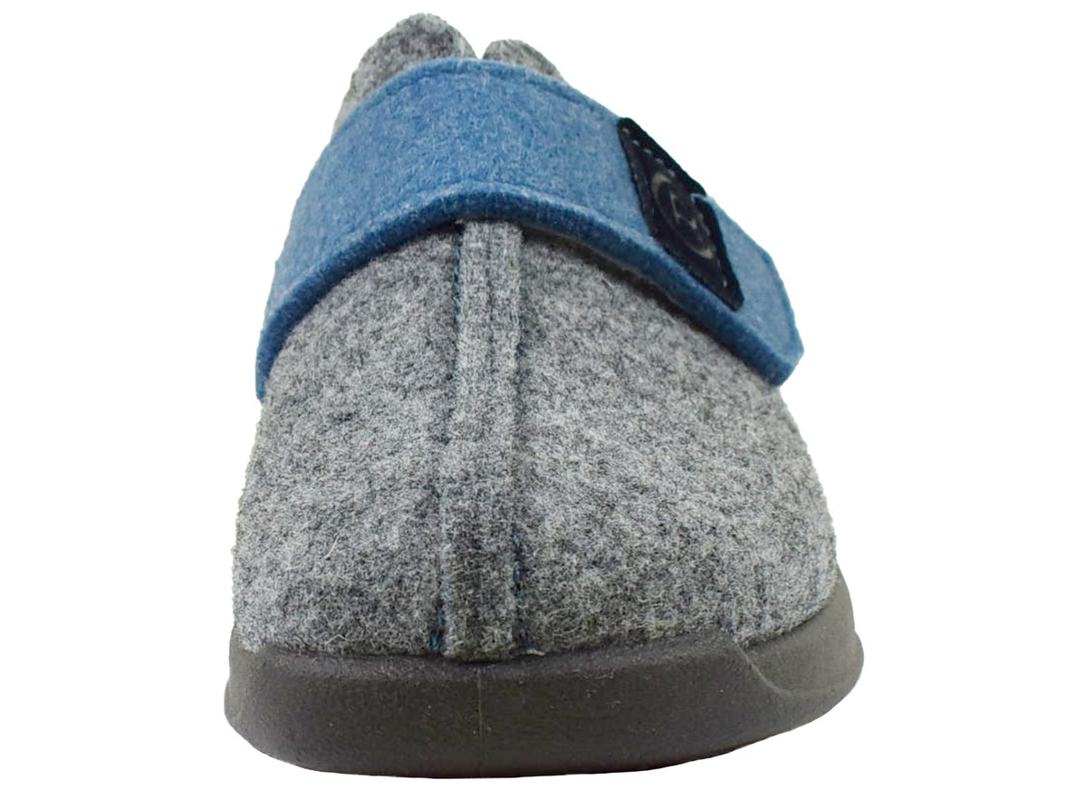 Rohde Damen Pantoffeln Vaasa-D 2304 – Aus Softfilz Mit Blumenprägung, Rutschfeste Sohle, Weite G