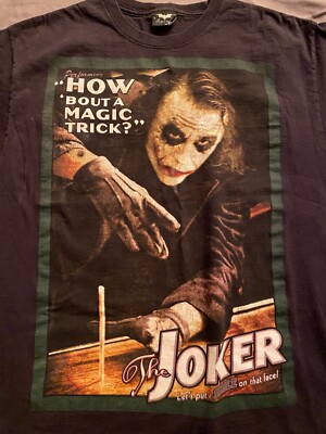 2008 Dark Knight T Shirt Joker How About Magic Trick Size large