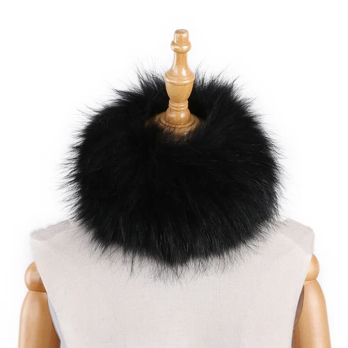 Women's Headband 100% Genuine Fox Fur Knitted Neck Warmer Furry Fur Hairband - Picture 20 of 31