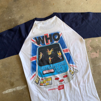 1982 VINTAGE 80s THE WHO AMERICAN TOUR '82 CONCERT T-SHIRT MEN SZ