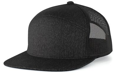 Pacific Headwear Unisex Heather 6-Panel Arch Trucker Snapback Cap - P710