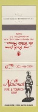Matchbook Cover - National Pipe and Tobacco Shop Washington DC